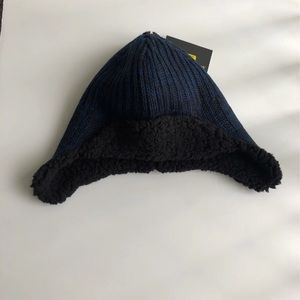 Murano Blue/Black Faux Fur Trapper Hat